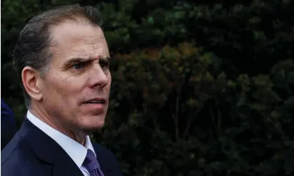  ?? ?? Hunter Biden attends the Easter Egg Roll on the South Lawn of the White House on Monday. Photograph: Evelyn Hockstein/Reuters