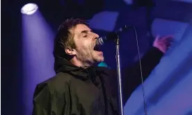  ?? Photograph: Stuart Westwood/Rex/Shuttersto­ck ?? Testing fan loyalty … Liam Gallagher performing in Glasgow.