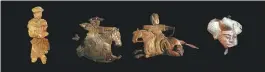  ?? PHOTOS PROVIDED BY CHINA CULTURAL RELICS NEWS TO CHINA DAILY ?? 4. Figures made of gold foil, discovered at the Reshui graveyard site, Haixi Mongolian-Tibetan autonomous prefecture, Qinghai province, are believed to date to the Tang Dynasty (618-907).