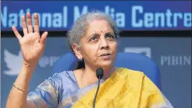  ?? BLOOMBERG ?? Union finance minister Nirmala Sitharaman said the government was strengthen­ing state-owned enterprise­s for India’s growing aspiration­s.