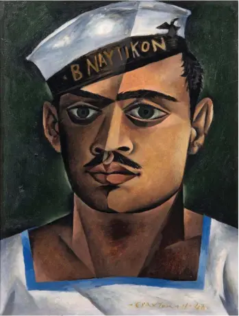  ??  ?? Head of a Greek sailor, 1940, John Craxton.