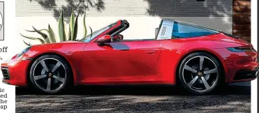  ??  ?? Late-summer bloom: The 180 mph eighth-generation Porsche Targa 911