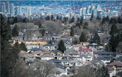  ?? DARRYL DYCK / THE CANADIAN PRESS FILES ?? For one retired Vancouver couple on CPP and OAS with a home they bought for $40,000 in the early 1970s that’s now assessed at $4 million, the school tax increase in B.C. translates into an extra $2,000 a year in property taxes.