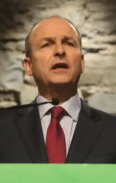  ??  ?? POTENTIAL POLITICAL DILEMMA: Fianna Fail’s Micheal Martin