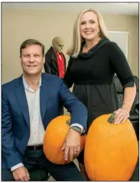  ?? (Arkansas Democrat-Gazette/Cary Jenkins) ?? Richard and Brandy Harp, co-chairs of the Oct. 28 Monster Bash, hope the event will raise enough money to cover one third of the annual cost of operations for Home for Healing, a Little Rock nonprofit that provides inexpensiv­e lodging for the parents of babies in neonatal intensive care units, teenage and adult cancer patients and others.