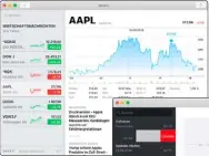  ??  ?? Aktien ist eine von drei neuen Apps, die Apple von IOS auf den Mac portiert hat.