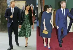  ??  ?? From left Meghan and Harry at the Invictus Games reception, London, last month; attending the Queen’s birthday party