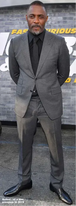  ??  ?? Suited...at a film premiere in 2019