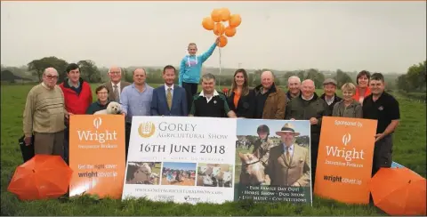  ??  ?? All set for Gorey Agricultur­al Show on the 16th. June next at, Clonattin with sponsorshi­p by, Wright Insurence Brokers; Wright Insurence Brokers director, John Mc Hugh, chairman, William Cecil, Wright Insurence Brokers group marketing manager, Mary...
