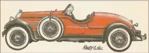  ??  ?? Illustrati­on of a Stutz from the 1931 Days Gone Is it the “Blackhawk”? From a calendar produced for Pardy’s Tire & Industrial Ltd., (with branches in Stephenvil­le, Corner Brook, Grand Falls & Gander). Picture submitted by Burton Janes, Bay Roberts.