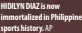 ?? AP ?? HIDILYN DIAZ is now immortaliz­ed in Philippine sports history.
