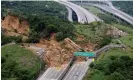  ?? Photograph: National Airborne Service Corps/AP ?? A 2010 landslide in Taiwan, where researcher­s gathered their data.