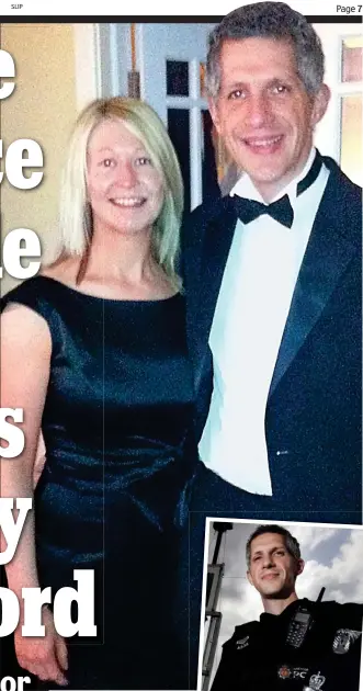  ??  ?? Dressed to impress: Darren and Leanne McKie. Inset, McKie worked for the same force as his wife