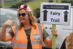  ??  ?? Geraldine Parker from Kilflynn making sure no fairies went astray over the weekend.