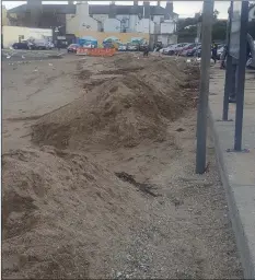  ??  ?? Sand built up at Bray Harbour.