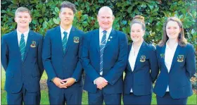  ?? PICTURE / SUPPLIED ?? AND DEPUTIES: The deputy head students are Conor Bolton, Jackson Haynes, Jenay Maihi and Claire Graham.