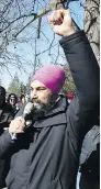  ?? JEAN LEVAC/POSTMEDIA NEWS ?? NDP leader Jagmeet Singh says he won’t attend any event “if there is someone on stage advocating political violence.”