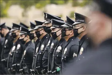  ?? A SURVEY Al Seib Los Angeles Times ?? of more than 2,700 LAPD off icers showed almost 90% did not feel supported by Chief Michel Moore, while nearly 70% said the department was unprepared for protests over the killing of George Floyd.