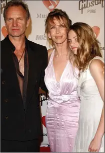  ?? ?? Famous parents: With Sting and Trudie Styler in 2004