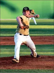  ?? TIM GODBEE / For the Calhoun TImes ?? Calhoun’s Brett Potts delivers a pitch to the plate during Thursday’s game against Cedartown. Potts finished with 13 strikeouts in the win.