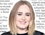  ??  ?? HIT Adele’s Skyfall was huge