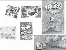  ?? Submitted Photo ?? The Arkansas Attorney General’s office is warning the public about dangers of cannabis edibles and hemp derivative­s in packaging designed to look like well-known snack foods and candy. The products are unregulate­d and may be dangerous.