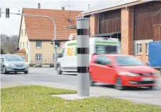  ?? FOTO: ANDREAS SPENGLER ?? In Herrlishöf­en hat es mit am häufigsten geblitzt in der Region: Hier wurden Höchstgesc­hwindigkei­ten von 149 km/h gemessen.