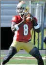  ?? AP/ JOE RAYMOND ?? Former Notre Dame quarterbac­k Malik Zaire might get a chance to play at Florida as a graduate transfer this season if the SEC amends its rules during the league’s spring meetings.