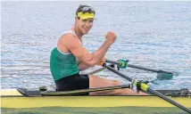  ?? Picture / Getty Images ?? Robbie Manson is in unknown waters in single sculls.
