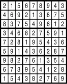  ??  ?? Sudoku is a number-placing puzzle based on a 9x9 grid with several given numbers. The object is to place the numbers 1 to 9 in the empty squares so that each row, each column and each 3x3 box contains the same number only once. The difficulty level increases from Tuesday to Saturday.