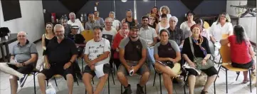  ?? (Photo B. G.-C.) ?? L’assemblée générale de Garrigues s’est tenue en présence des membres de l’associatio­n et du grand témoin, Dante Monferrer, délégué général de France volontaire­s.