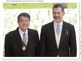  ?? SERGIO RAMÍREZ MERCADO JUNTO AL REY FELIPE VI, DE ESPAÑA. ??