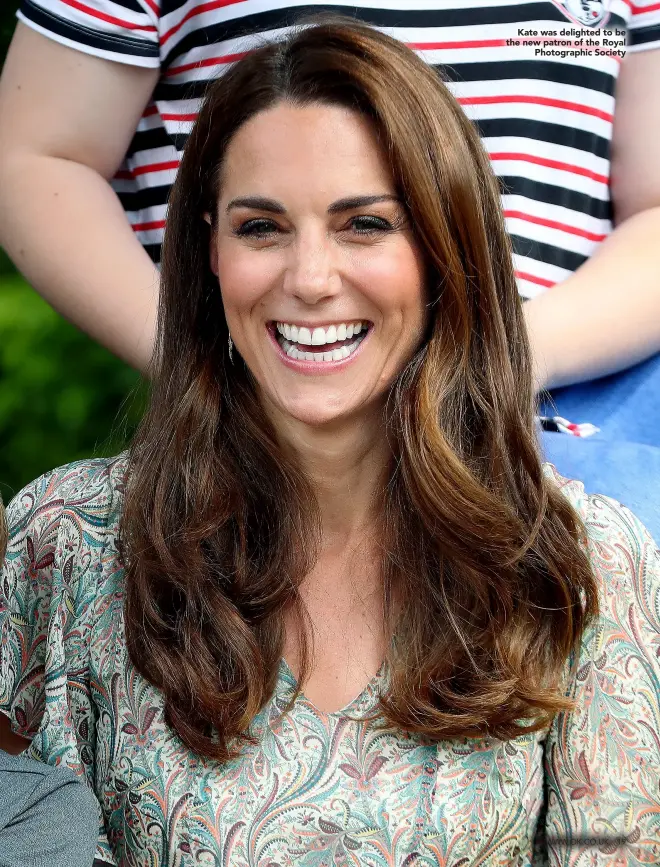  ??  ?? Kate was delighted to be the new patron of the Royal Photograph­ic Society