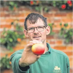  ?? Pictures: Kris Miller. ?? Glamis Castle has enjoyed a bumper apple season and is hosting events in which the public can go along to in order to learn about the varieties in the castle grounds and orchard. Head gardener Des Cotton will lead the events.