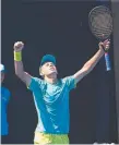  ??  ?? Alex De Minaur celebrates.