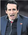  ??  ?? Highly impressed: Unai Emery