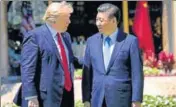  ?? NYT FILE ?? Donald Trump and President Xi Jinping at the MaraLago resort in Palm Beach, Florida in April.