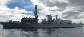  ??  ?? HMS Montrose leaves Plymouth after its £36 million refit.