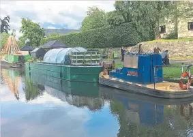  ?? PHOTO: JONATHAN MOSSE ?? The floating gardens on tour at Ratho.