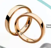  ??  ?? CHAUMET Plume系列黄金镶­钻戒指
