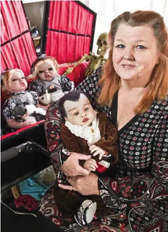  ?? PHOTO: NEV MADSEN ?? LIFELIKE DOLLS: Lainey Picton spends weeks creating realistic dolls for herself and customers.