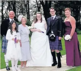  ??  ?? Family snapshot Grace was bridesmaid at her sister Kate’s wedding