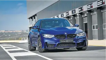  ??  ?? Left: The new BMW M4 CS struggles to justify its asking price over the Competitio­n Pack variant. Below far left: Slightly less extrovert in its appearance than the GTS version, the CS only really offers exclusivit­y with just 60 coming to SA. Below...