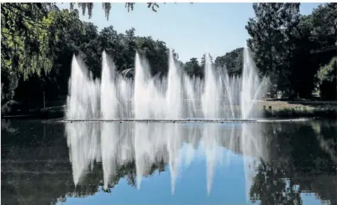  ?? FOTO: THOMAS REINHARDT ?? Sie war einmal die größte Wasserorge­l Deutschlan­ds und ist immer noch etwas Besonderes: Am Sonntag hat die Wasserorge­l im Deutsch-Französisc­hen Garten einen außergewöh­nlichen Auftritt.