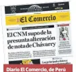  ??  ?? Diario El Comercio, de Perú 15 de octubre de 2018