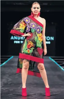  ?? PHOTO: JANYNE FLETCHER ?? Wow factor . . . Sophie Mathias, of Alexandra, models Gore designer Andre Johnston’s supreme winning garment ‘‘For the Love of Spring’’ in this year’s WoolOn Fashion Awards.