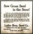  ?? (Arkansas Democrat-Gazette) ?? This ad appeared in the Arkansas Gazette on Feb. 19, 1921, the day after 11 inches of snow fell at Little Rock.