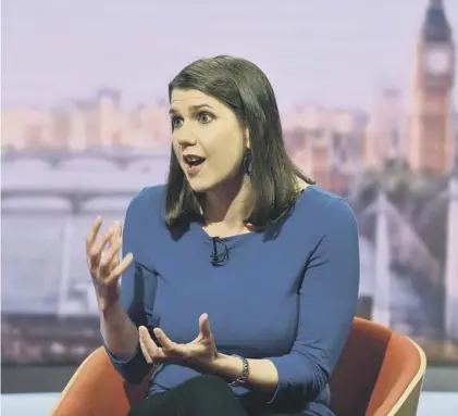  ??  ?? 0 Jo Swinson announced her candidacy for the Lib Dem leadership on last week’s Question Time