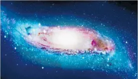  ?? Photo / AP ?? An artist's impression from Chinese Academy of Sciences shows the Milky Way with its warped edges.
