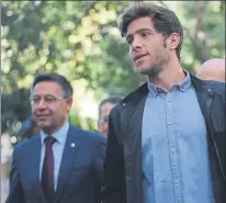  ?? FOTO: PEP MORTA ?? Josep Maria Bartomeu y Sergi Roberto